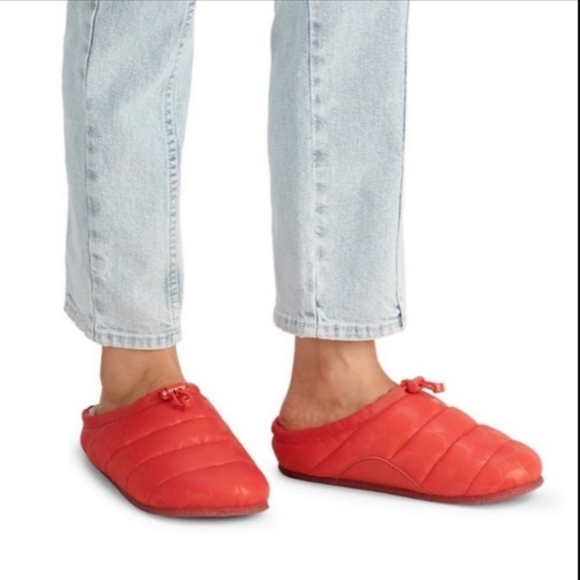 COACH Rachelle Monogram Quilted Nylon Slippers Women's Sizes New - Picture 2 of 15